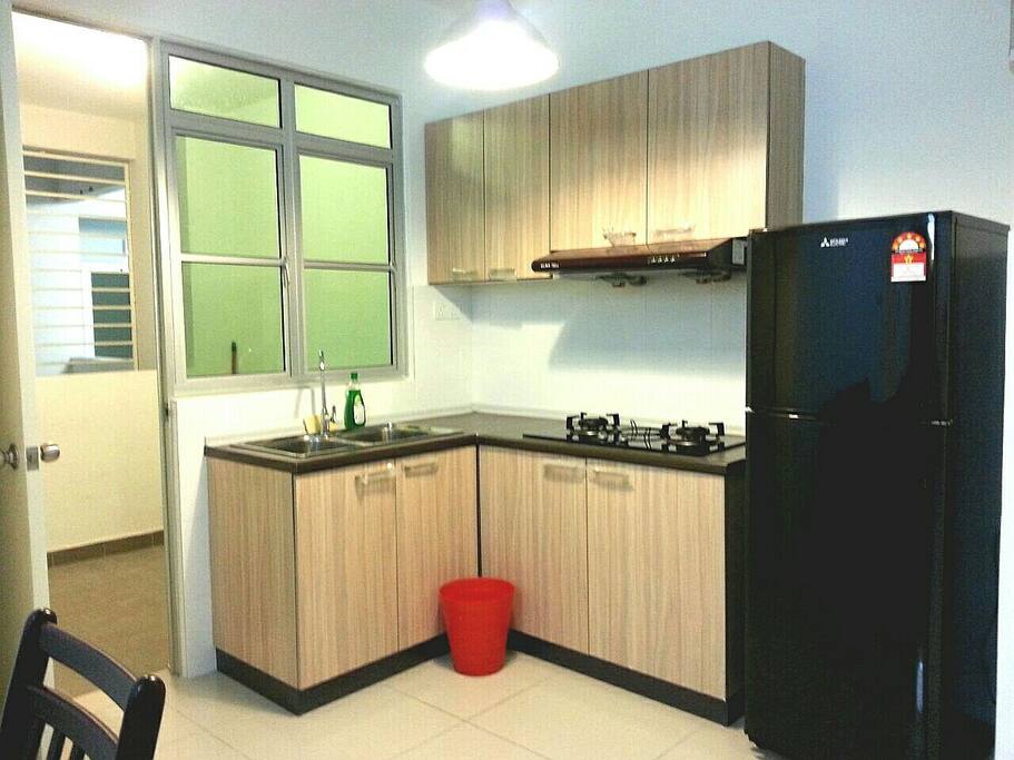 Kitchen with Refrigerator