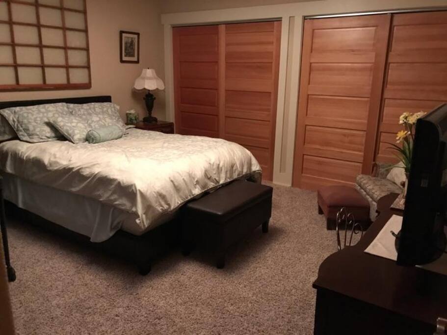 Bedroom #1 with bathroom entry