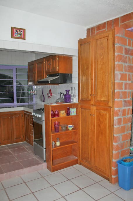 The kitchen from the living room