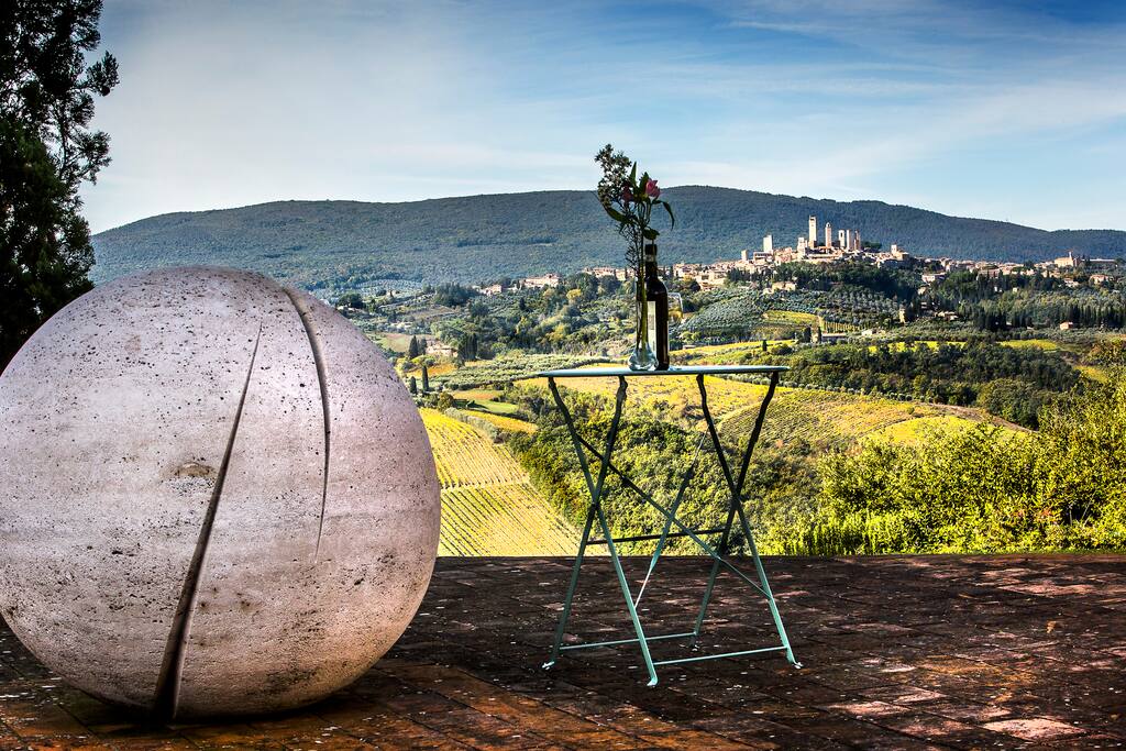 Travertine Marble chair to enjoy the amazing views...