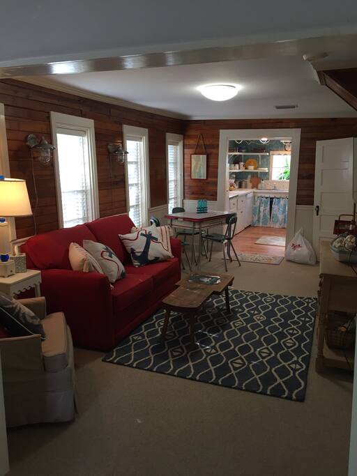 Living room with hide-a-bed sofa