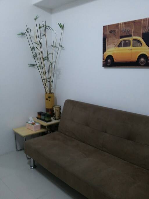 The sala with sofa bed good for two persons.