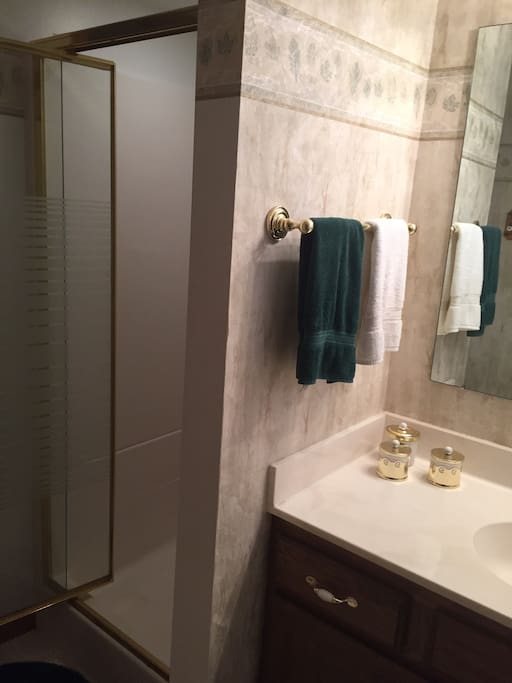 Private bath with shower