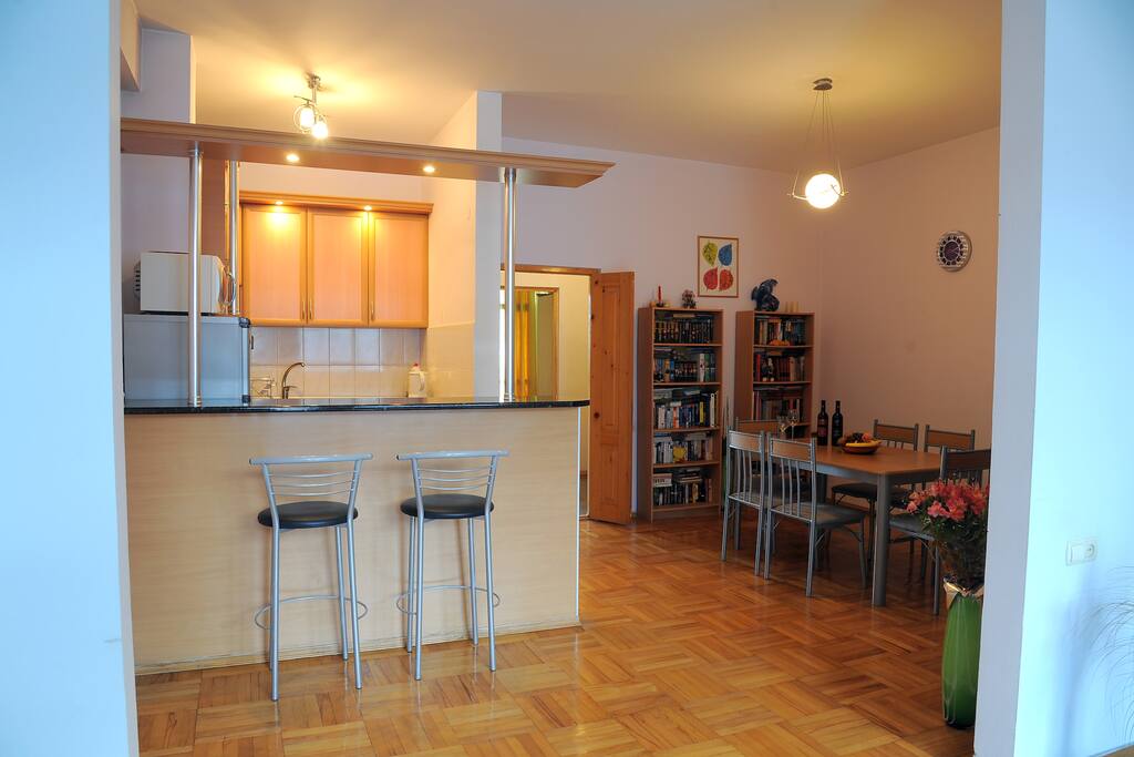 dining room and kitchen
