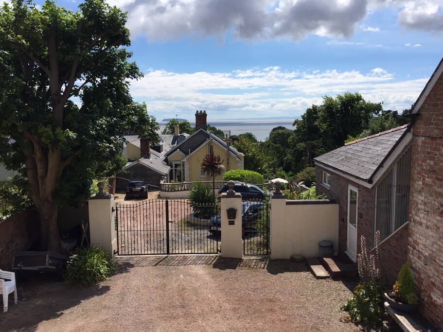 Sea views from living accommodation on the first floor