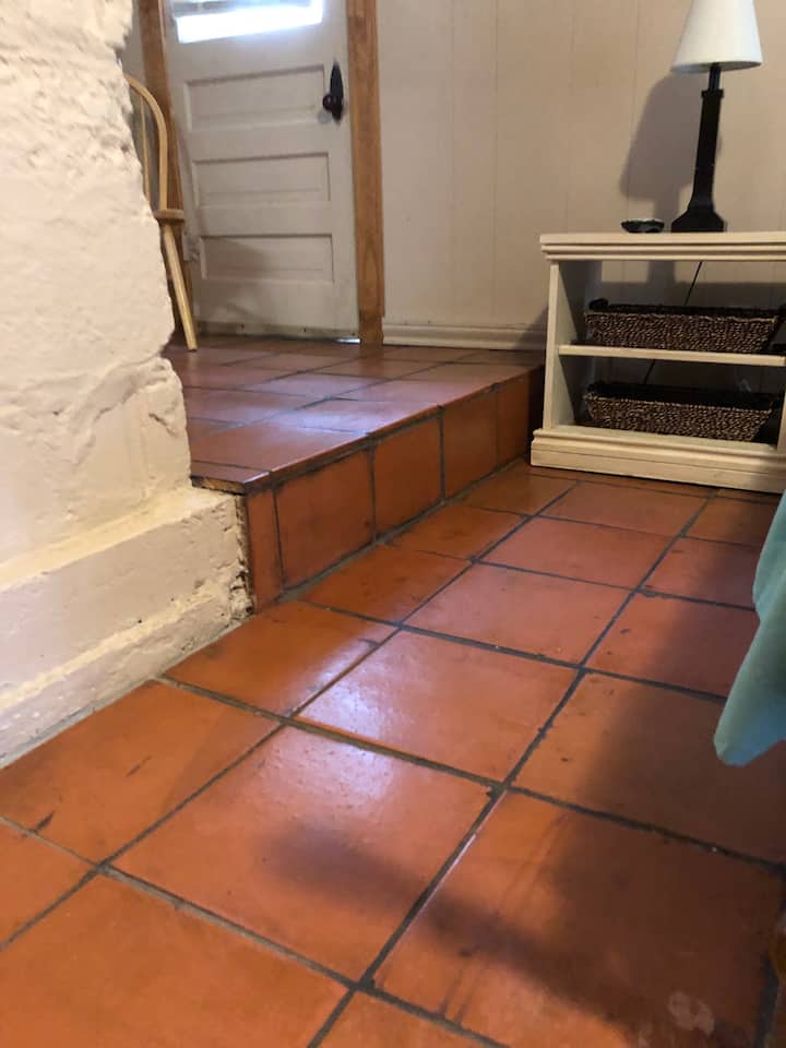 There is one step down into bedroom 1.