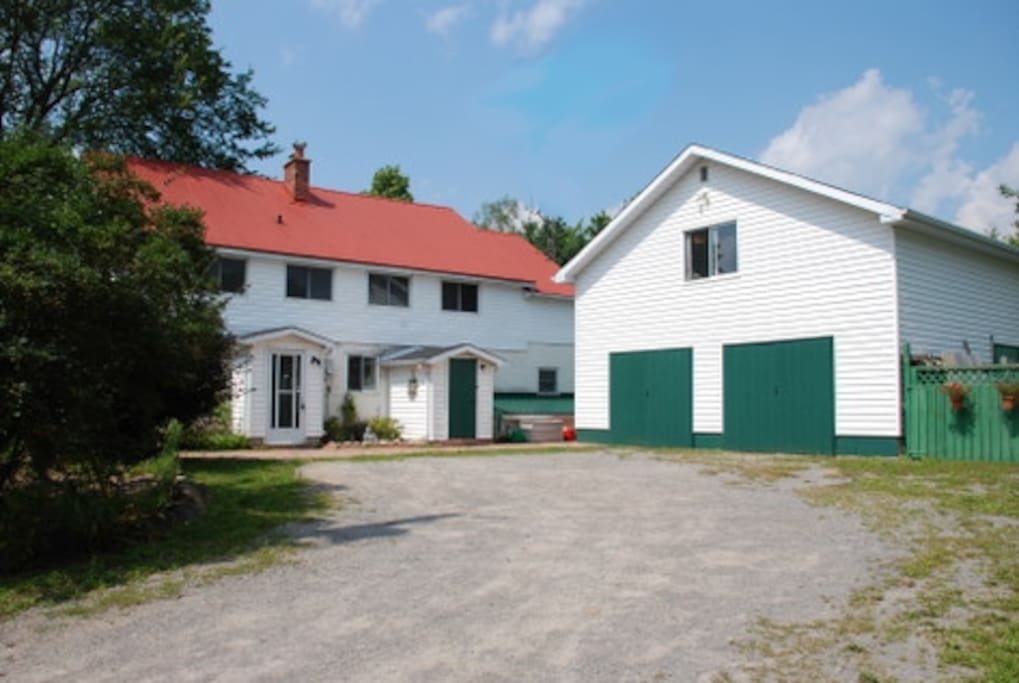 house & garage