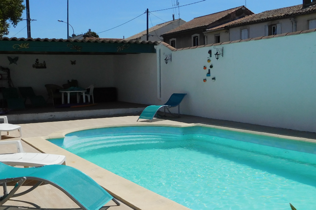 Pool area newly renovated for 2016 - just perfect for relaxing. Private pool in villa near town centre