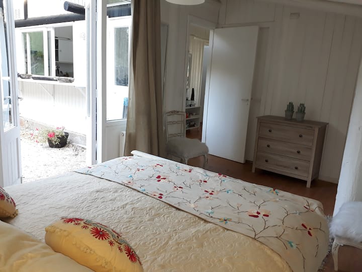 Ორადგილიანი აპარტამენტი, გასასვლელი ბაღში