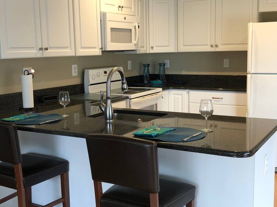 Kitchen open to living room