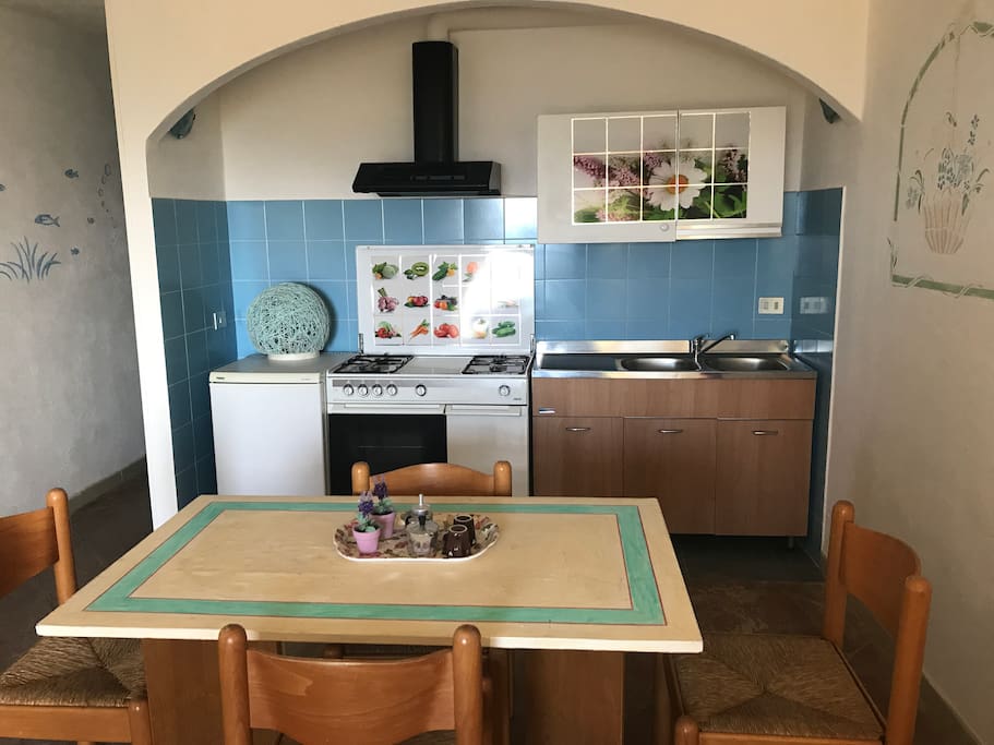La cucina e la zona pranzo