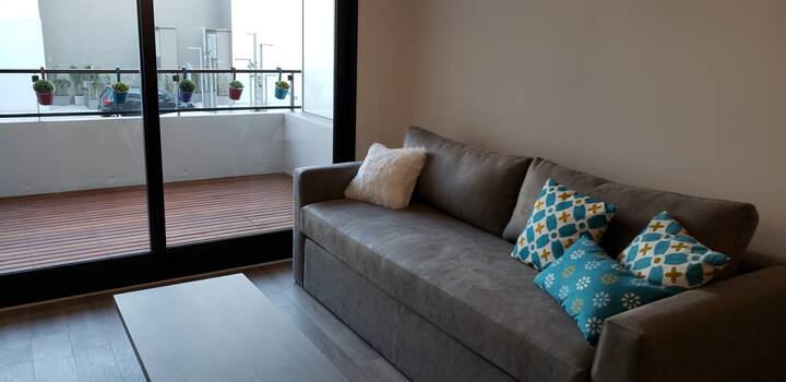 Furnished studio apartment near Movistar Arena in Villa Crespo