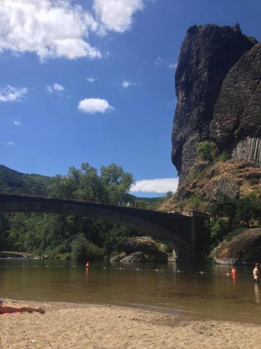 La plage sur la rivière Allier à 100 m de la maison