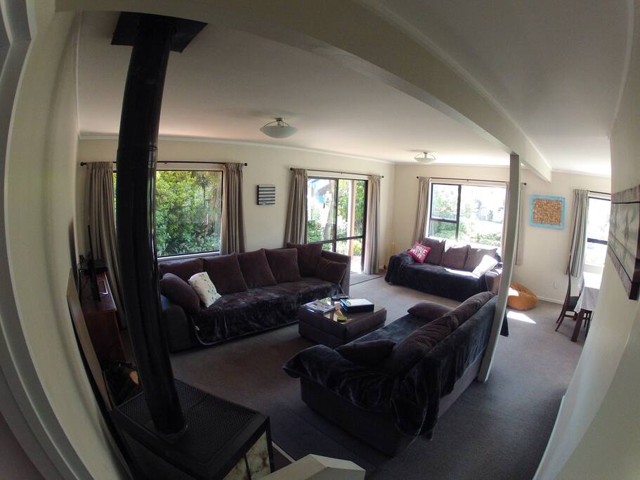 Sociable living area with logburner