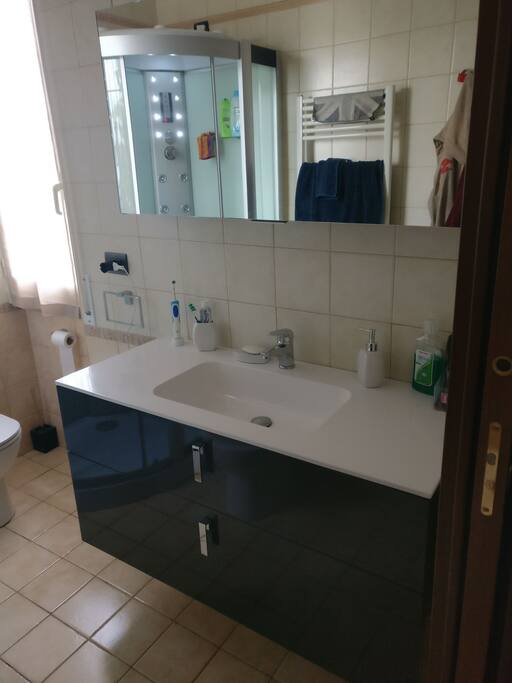 Lavandino (bagno) con specchio armadio