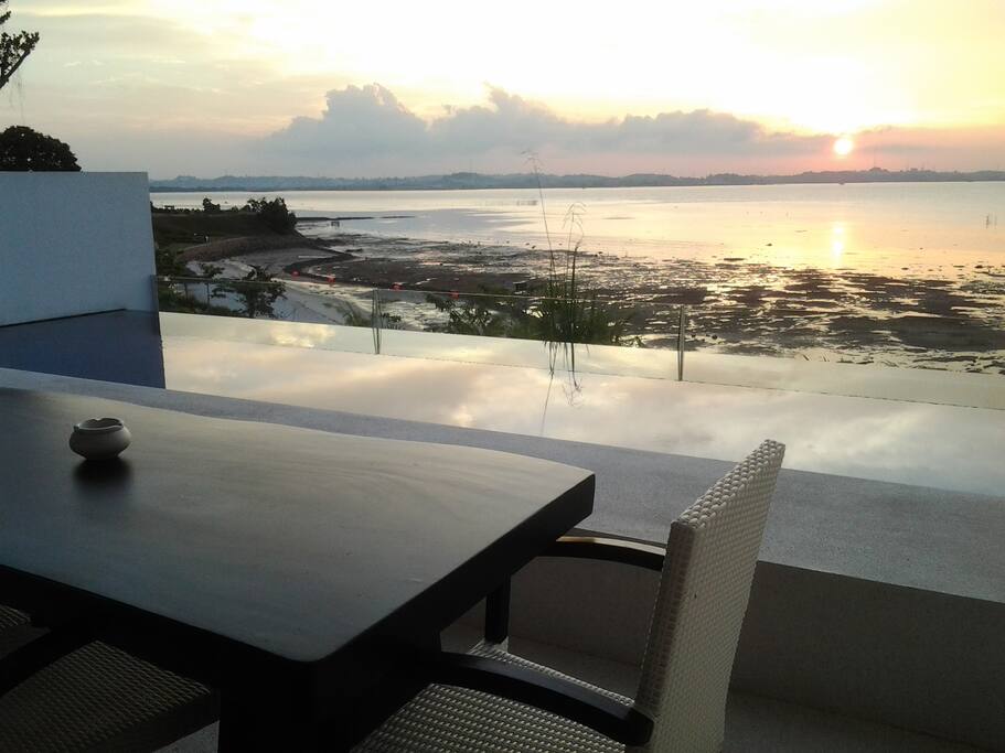 Sunset view from patio