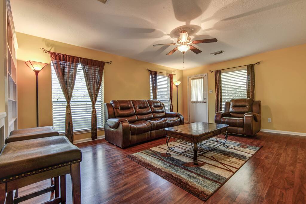 living room also has a sleeper sofa for two.