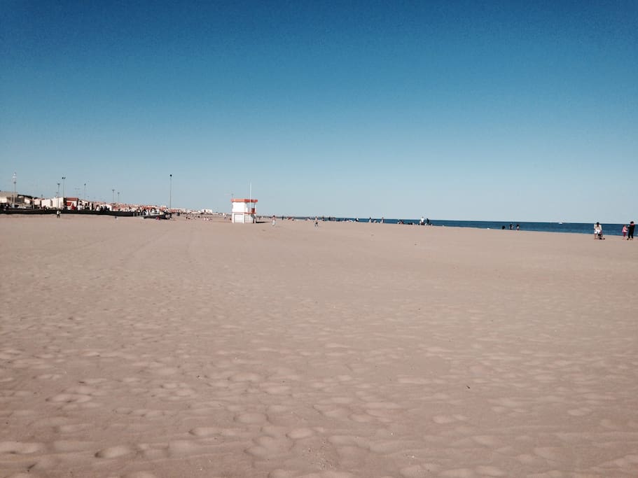 The Beach is about 25 minutes from the apartment.