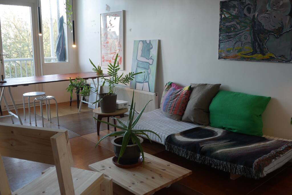 Living room with balcony