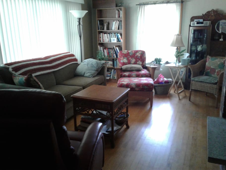 Living area, lots of light