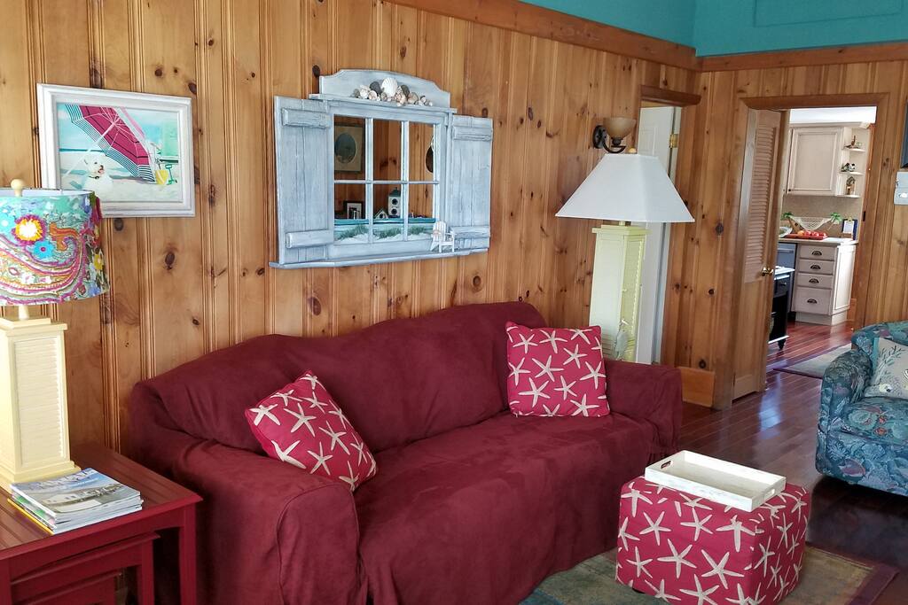 Living room with queen pull out