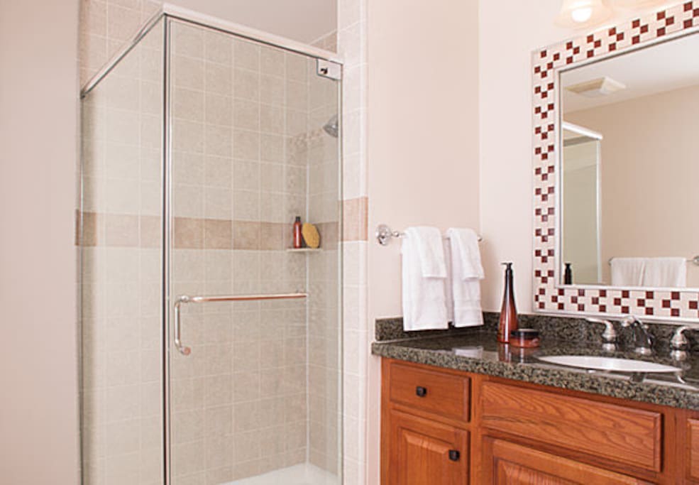 Spacious bathrooms