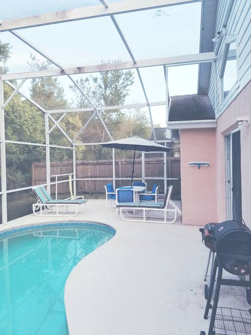 swimming sool and BBQ