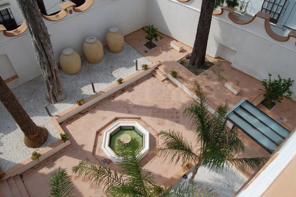 Vista aérea del jardin comunitario