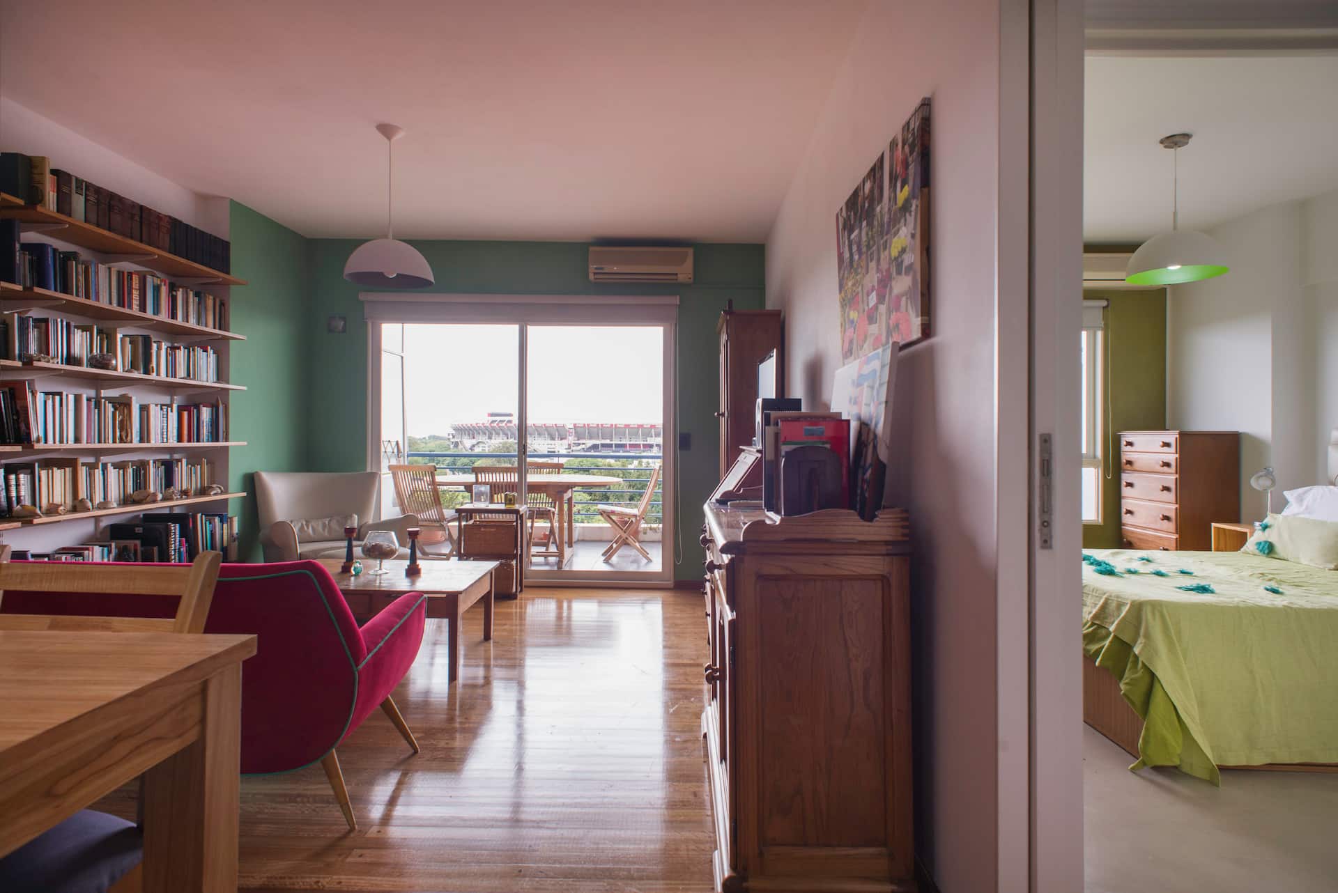 Apartamento de 1 quarto em Nuñez com varanda e vista
