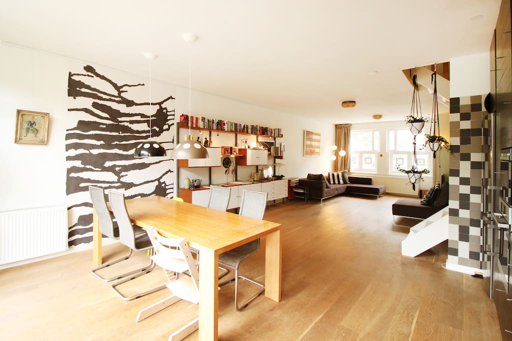 Dining table and living area