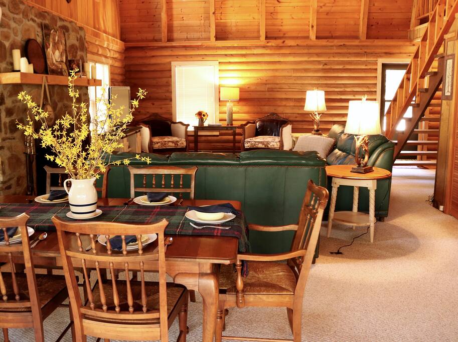 Cozy but spacious open living area.