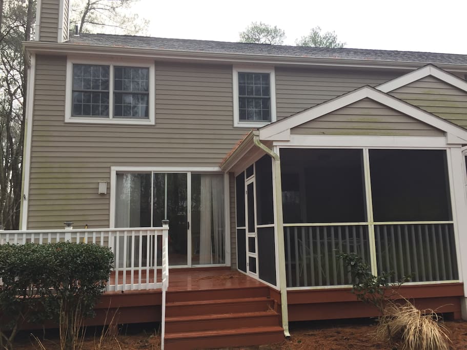 Back of house - Open deck with screened porch