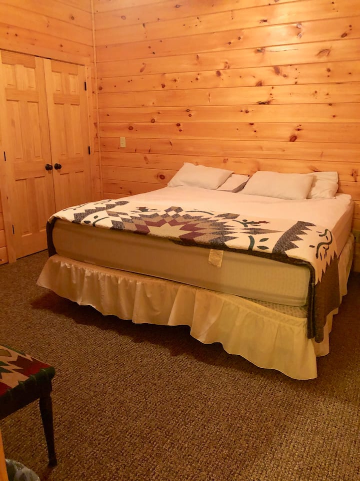 Bedroom #2 downstairs (no windows so sleeping in is super easy) 