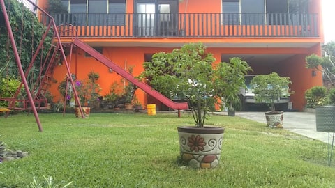 Typical resting house at the foot of Quetzalcoatl