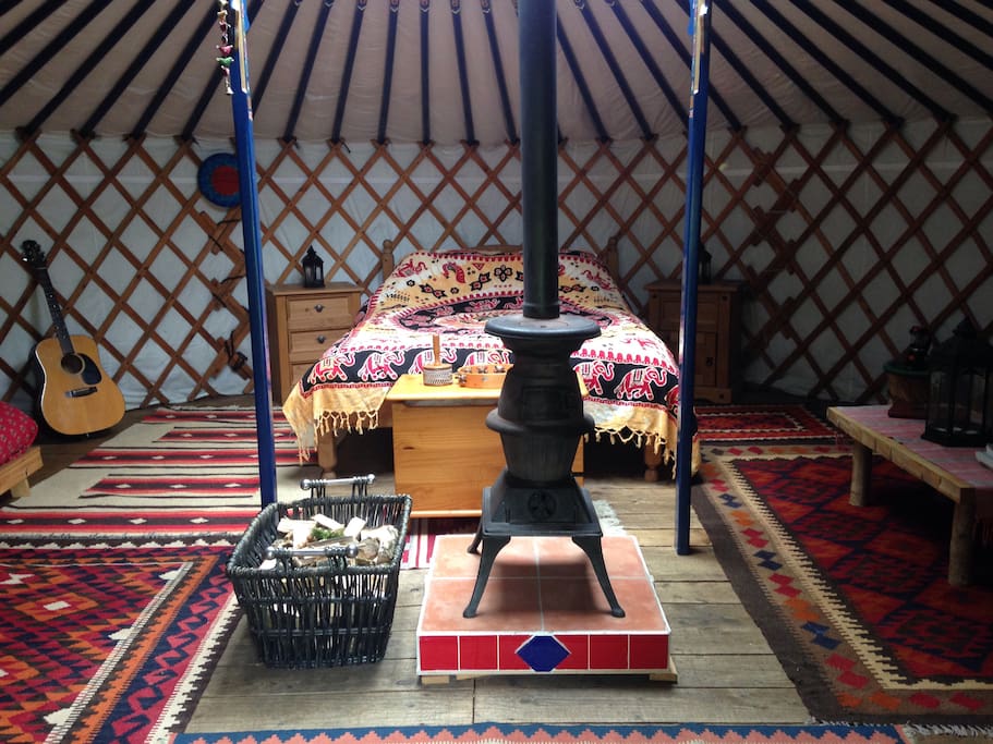 Inside Sunshine Yurt