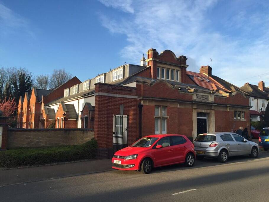 This is the front of the building - a post office building dating from 1902 - you can just see my house-front on the left of the photo.