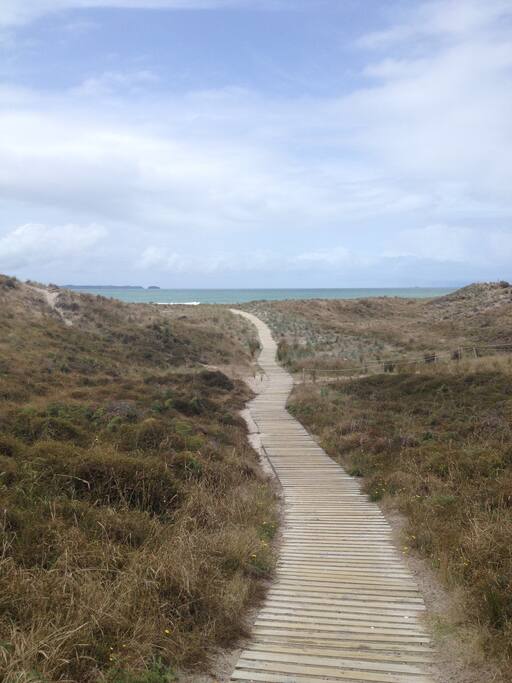 This is the boardwalk across the road