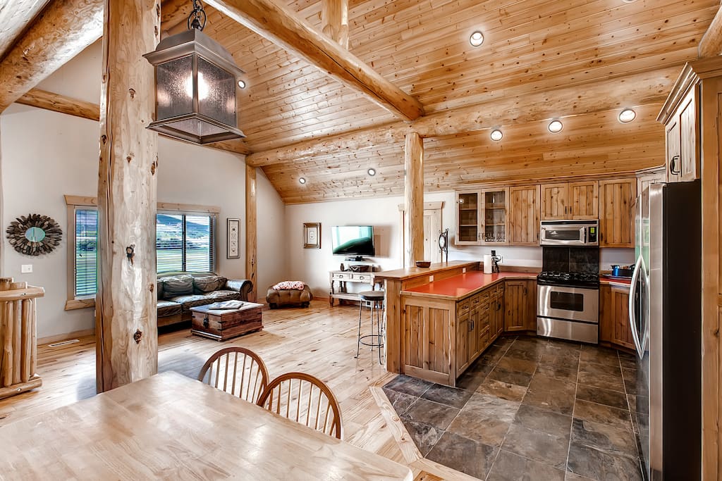 Inside, the cabin boasts 1,350 square feet of carefully appointed living space.