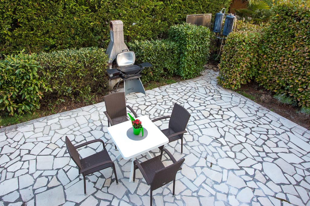 Common terrace with grill