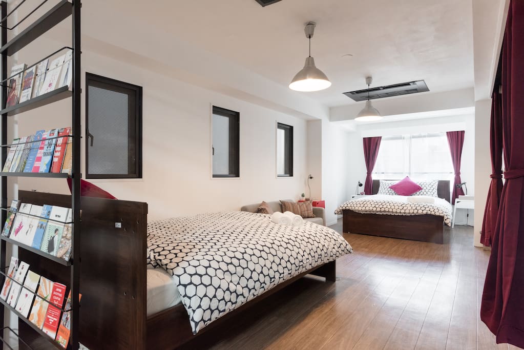 BEDROOM 2: 2 comfortable Double beds and a sofa