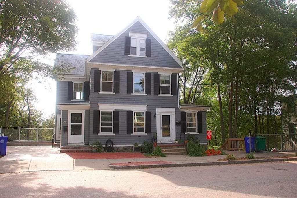 View from front of house-private staircase on right of house.