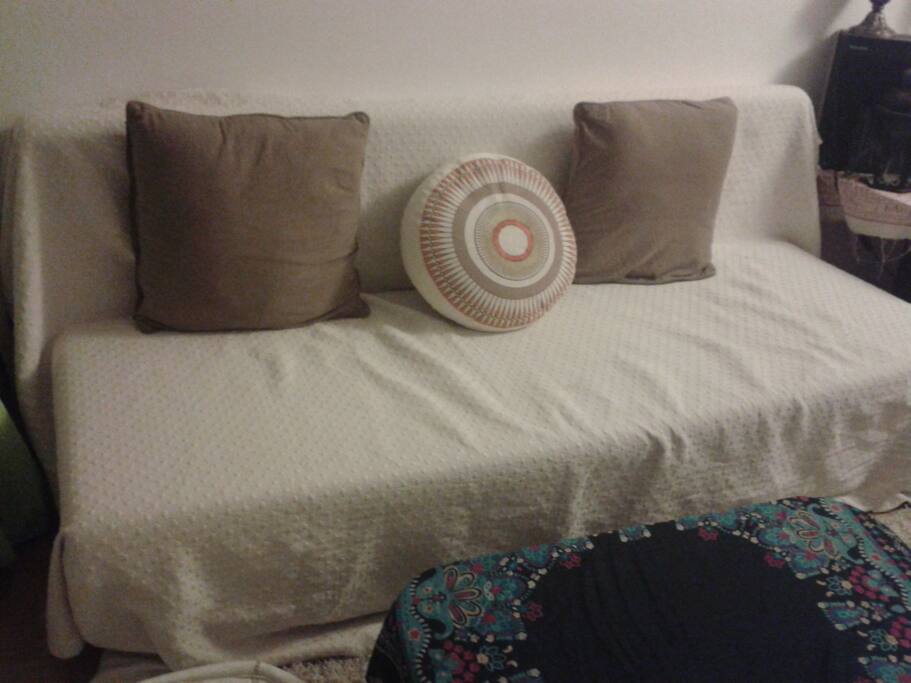 sofa bed - four people can sleep in the room