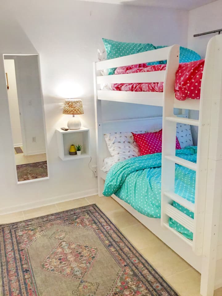 Bunk room, with full over full bunk beds, plus twin trundle.