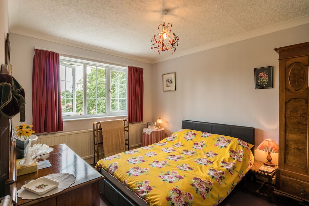 Your bedroom with view across the garden