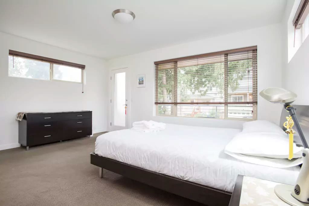 Private Bedroom with Queen Bed and Balcony