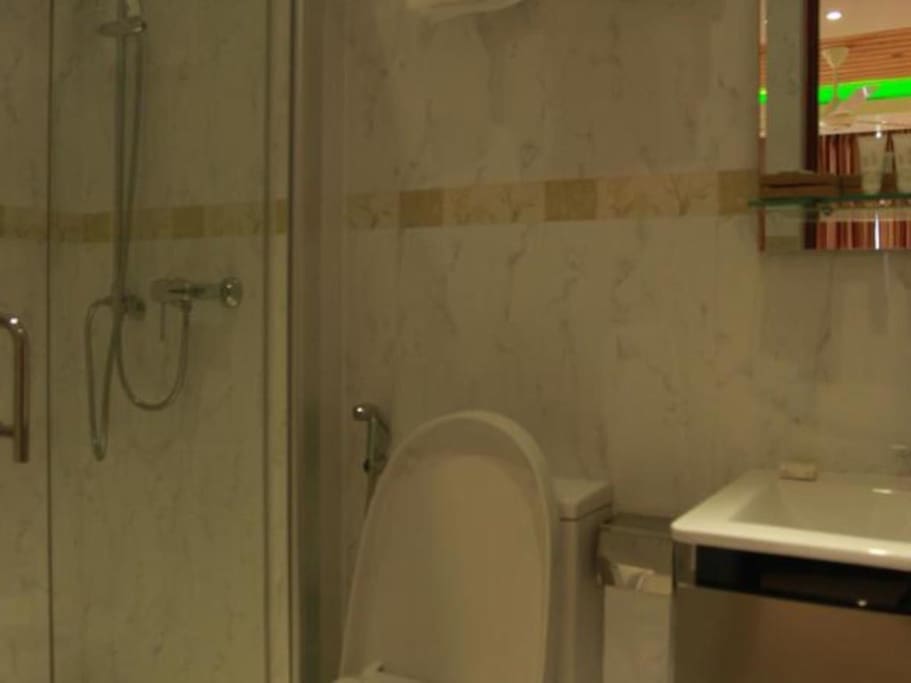 private bathroom with shower