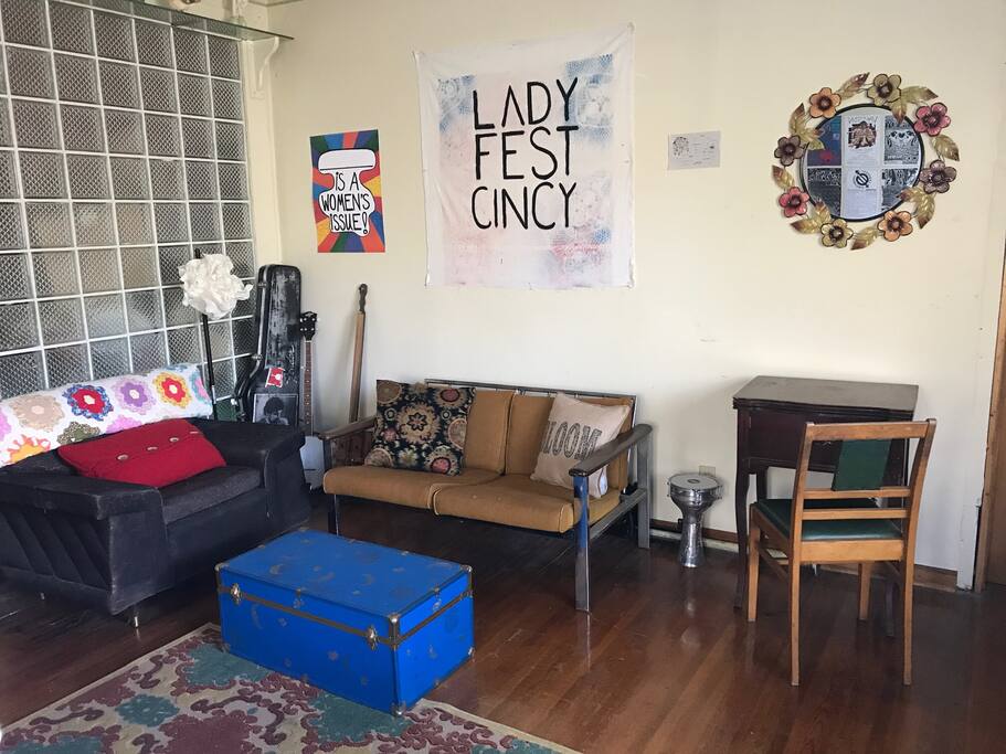 Seating area in guest bedroom