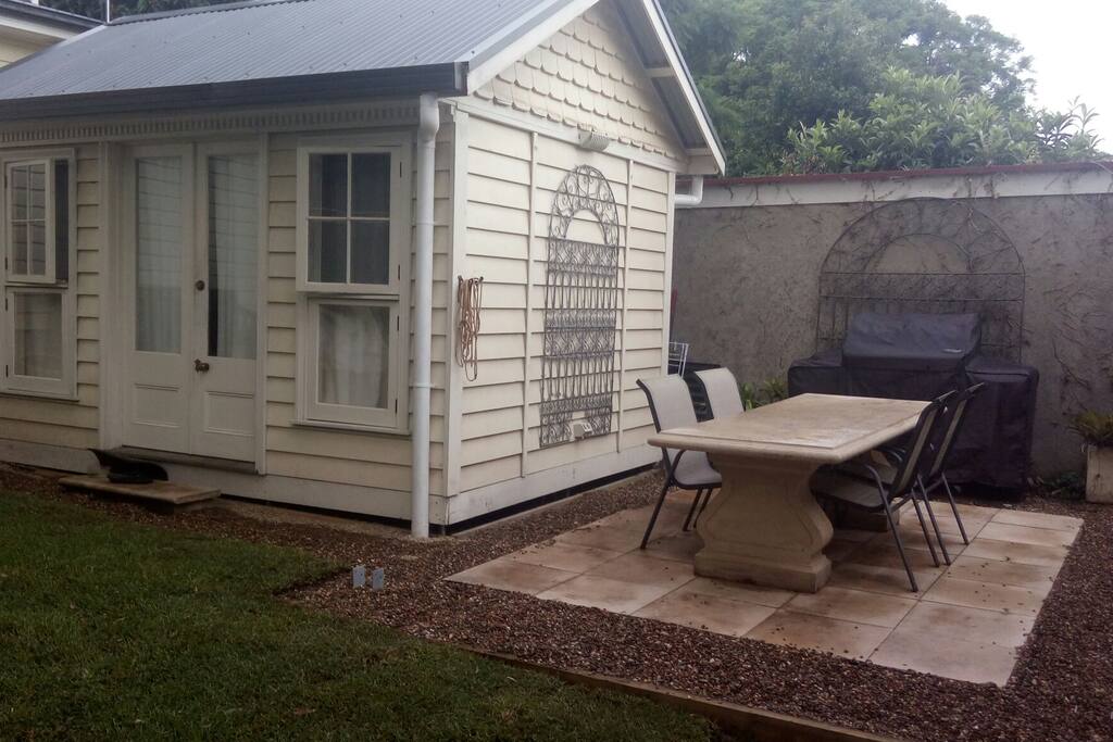 the BBQ area