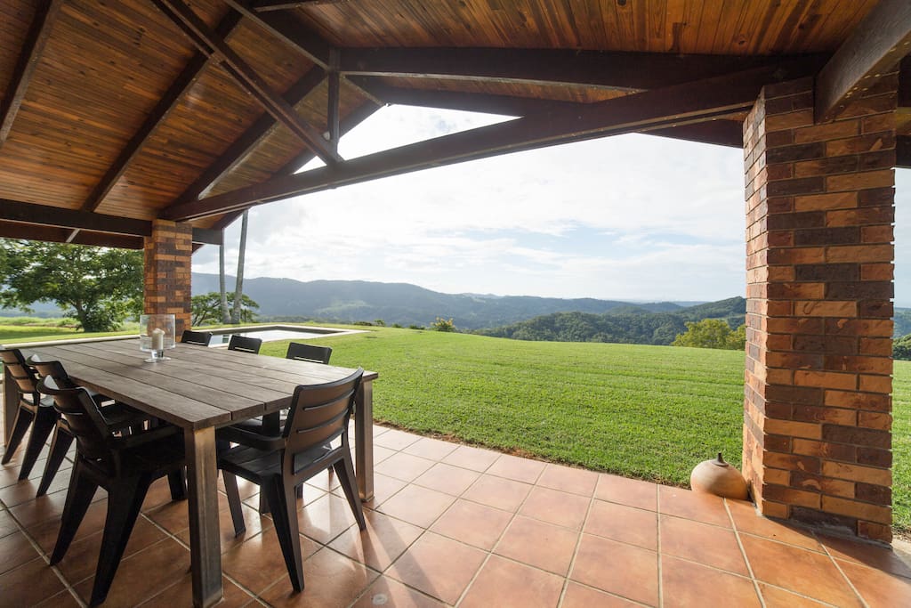 Generous outside entertaining area