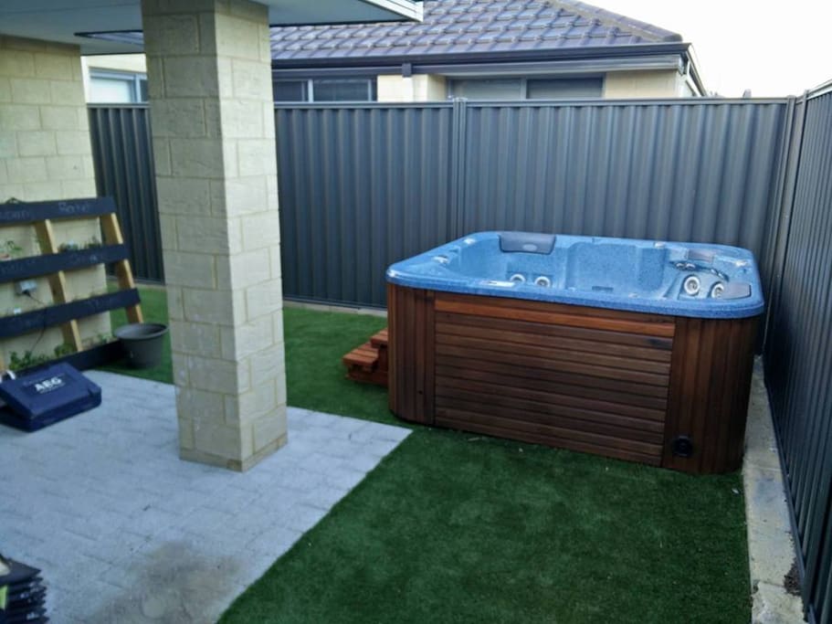 Speakers have been installed outside so you can relax and listen to your favourite tunes
